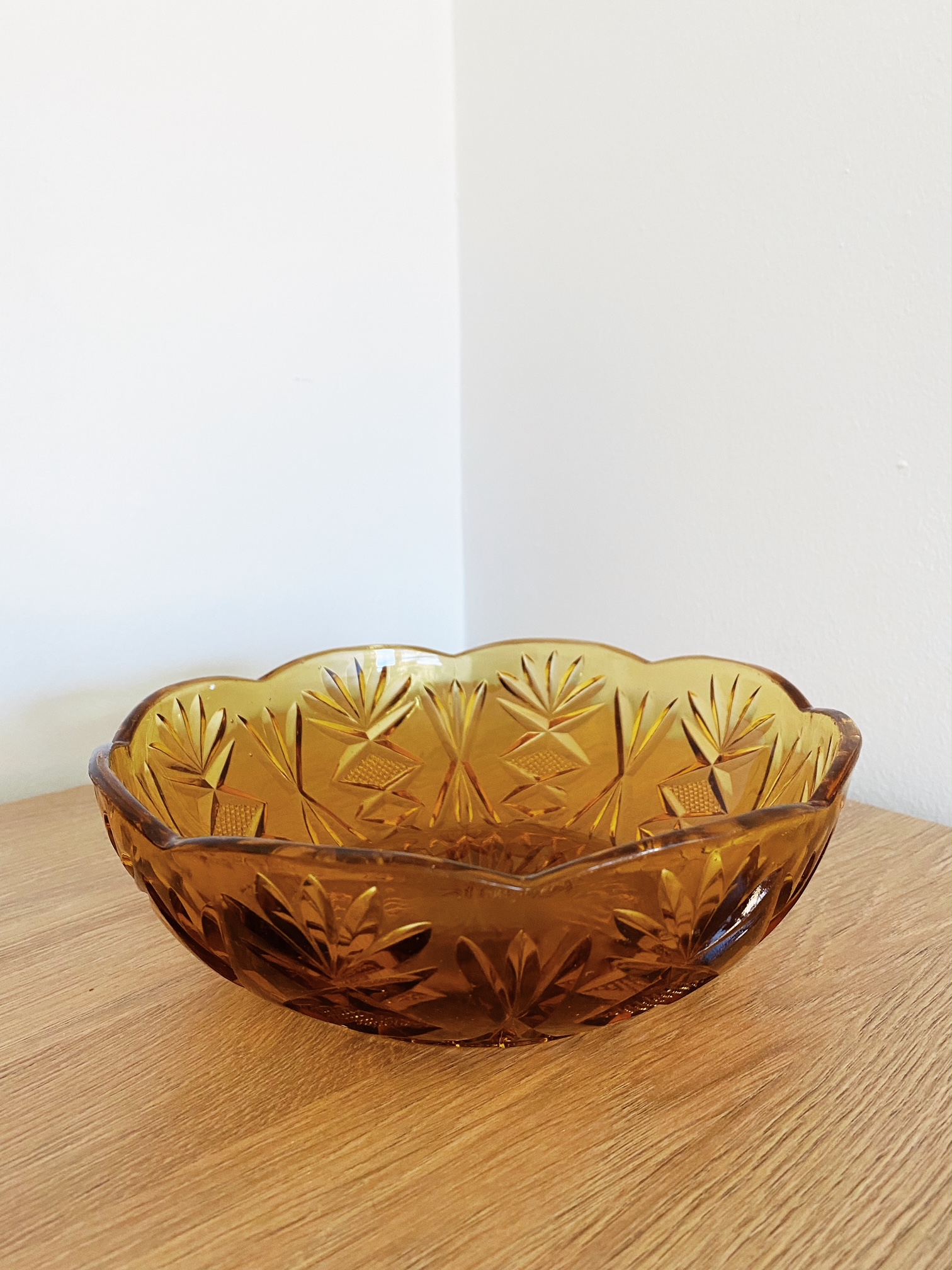 Depression Glass Amber Bowl